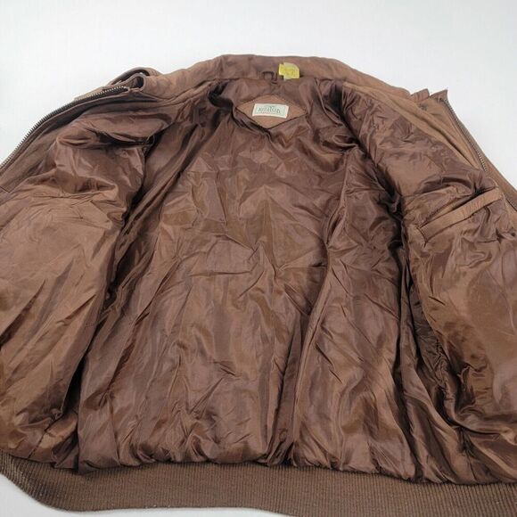 Vintage Red Head 100% Distressed Leather Bomber Hunting Jacket Mens XXL Redhead - Picture 14 of 15